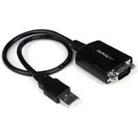 StarTech.com .com Professionelles 1-Port-USB-auf-Seriell-Adapterkabel mit COM-Beibehaltung - 1 x Typ A Buchse USB - 1 x DB-9 Stecker Seriell - Schwarz