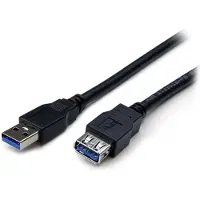 StarTech.com .com 2m USB 3.0 (5Gbps) A auf A Verlängerungskabel - Stecker/ Buchse - Schwarz, 2 m, USB A, USB A, USB 3.2 Gen 1 (3.1 Gen 1), 5 Gbit/s, Schwarz