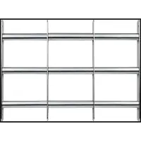 ABUS Fenstergitter 5450 individuell einstellbar, 500 - 650 x 450 mm mit 3 Querstreben