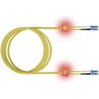 EasyLan LWL-LED-Patchkabel duplex 9/125µm OS2, LC/LC, gelb, 3 m