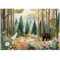 WALLARENA FOTOTAPETE Kinderzimmer Wald Bäume 300x210