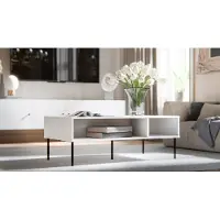 Cama PALAZZO BIS Tisch/Latrine 110x60x40 weiß-matt, Kaffeetisch, Rechteckige Form, 5 Bein(e), Weiß