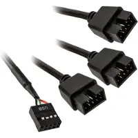 Lian Li PW-U2HB, USB Typ-A, 3 x IDC (9 pin), Hauptplatine, Schwarz, 1 Stück(e)