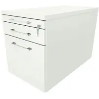 Fm Büromöbel Rollcontainer mit Hängeregister Tiefe 80 cm »Oldenburg« einheitliches Dekor weiß, 43.4x54x80 cm