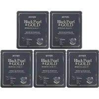 Petitfee , Black Pearl & Gold Hydrogel Beauty Mask Pack, 5 Masken, je 32 g