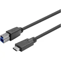 VivoLink PROUSBCBMM7.5, 7,5 m, USB C, USB B, USB 3.2 Gen 1 (3.1 Gen 1), Schwarz