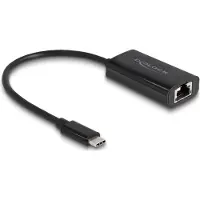 DeLOCK USB Type-C Adapter zu Gigabit LAN mit Power Delivery 100 Watt