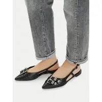 Tamaris Damen Pumps Leder mit Schnallen 1-29410-46, Größe:40 EU, Farbe:Schwarz