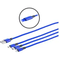 Microconnect MC-USBA-3WAY, 1,2 m, Blau