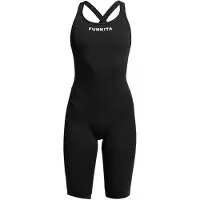 Funkita Fast Legs Still Black Offener Rücken Wettkampfbadeanzug