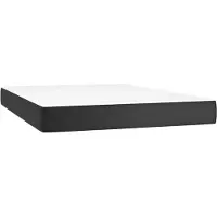 vidaXL Taschenfederkernmatratze Mittel Schwarz 137x190x20 cm Kunstleder