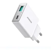 JOYROOM JR-TCF14 20W USB-A/USB-C Superflaches Wandladegerät - Weiß