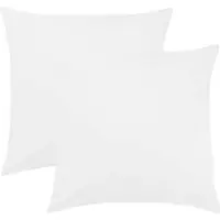 TRAUMSCHLAF Edel-Linon Kissenbezüge 2er Set 2x 40x40 cm | weiss - weiß