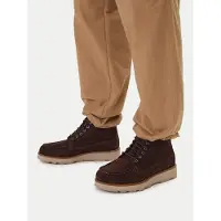 Timberland für Herren. TB0A6CEPEIV1 Britton Mills Chukka Lederstiefel dunkelbraun (41.5), Wohnung, Schnürsenkel, Lässig, Draußen