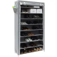 Relaxdays 2 x Schuhschrank VALENTIN hoch anthrazit Anthrazit,Weiß