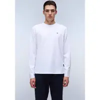 Napapijri Langarmshirt "SALIS" Langarmdesign, unifarbenes Design, mit Markenlabel, aus Baumwolle