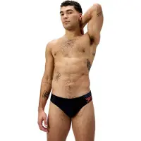 Speedo Badehose "Medley Logo Brief" mit Vier-Wege-Stretch, chlorbeständig