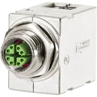 METZ CONNECT BTR MWN911A415 Schrankdurchführung M12 RJ45 abgewinkelt, X-kodiert - 10 Stück