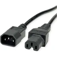 Value AK5003 Stromkabel Schwarz 2 m C14-Koppler C15-Koppler (AK5003)