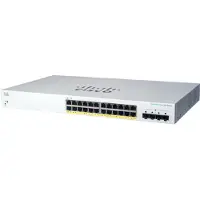 Cisco CBS220-24P-4G, Managed, L2, Gigabit Ethernet (10/100/1000), Power over Ethernet (PoE), Rack-Einbau, 1U