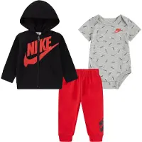 Nike Erstausstattungspaket "JDI TOSS 3PC FZ PANT SET" Set, 3 3-teiliges Set, für Babys, auch in großen Größen