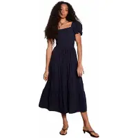 Apricot Midikleid "Midi-Kleid aus Baumwolle" mit Stufenrock