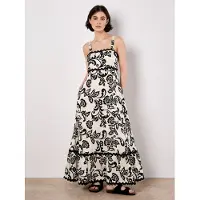 Apricot Maxikleid "Monochromes Sarasa Maxikleid" mit Blumenmuster