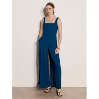 Apricot Jumpsuit "Jumpsuit aus Crêpe" mit weitem Bein