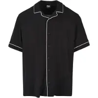 Urban Classics Bowling Shirt Black Größe: S | Casual hemden Outlet | Herren | Schwarz