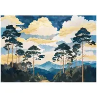 WALLARENA FOTOTAPETE Wald Natur Bäume Wohnzimmer 350x250