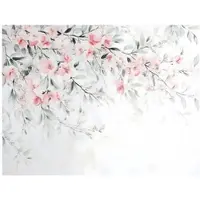 WALLARENA FOTOTAPETE Blumen Blätter Grün Schlafzimmer 300x210