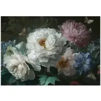 WALLARENA Fototapete Blumen in Schwarz | Gr.: 250 x 175 cm
