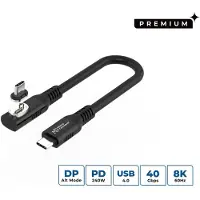 Microconnect MC-LS-USB4CC0.15-A, 0,15 m, USB C, USB C, USB4 Gen 3x2, Schwarz
