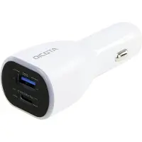 Dicota Universal PRO - Auto-Netzteil - 100 Watt - 5 A - QC 3.0 - 2 Ausgabeanschlussstellen (USB Typ A, 24 pin USB-C) - auf Kabel: USB-C - weiß