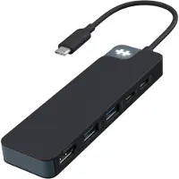 Hyper HD4101BKGL, USB Typ-C, 100 W, Schwarz, HDMI, USB 3.2 Gen 1 (3.1 Gen 1) Type-A, USB Typ-C, USB, MacOS