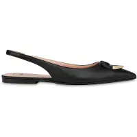 Moschino Nappa Leather Slingback Ballet Flats Black Größe: 36 | Ballerinas Outlet | Damen | Schwarz