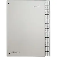 Pagna Pultordner Silver, für DIN A4, A - Z, 24 Fächer, silber metallic
