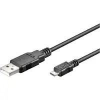 Microconnect USBABMICRO0,60, 0,6 m, USB A, Micro-USB B, USB 2.0, Schwarz