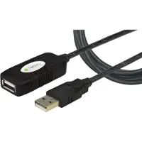 Techly IUSB-REP10TY, 10 m, USB A, USB A, USB 2.0, Männlich/Weiblich, Schwarz