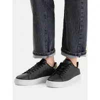 Armani Exchange für Damen. XDX165XV891T780 Schwarze Logo-Turnschuhe (37), Wohnung, Schnürsenkel, Lässig