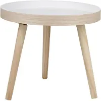 24.Se Runder Beistelltisch Ø 40 x 36 cm – Moderner runder Couchtisch – Beistelltisch oder Nachttisch – Kompakter Tisch für Wohnzimmer oder Schlafzimmer – Holz