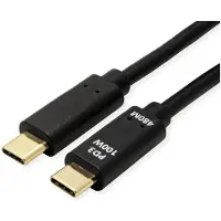 Value USB 2.0 Kabel, USB C-C, ST/ST, 100W, schwarz, 3 m