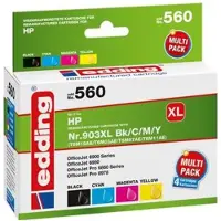 Edding EDD-560, Schwarz, Cyan, Magenta, Gelb, 30 ml, 12 ml, 4 Stück(e), Multipack