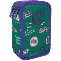Happy Kids CoolPack | Federmäppchen Jumper 3 - American Retro - 3-kompartimentig - Vollständige Ausstattung - Langlebig