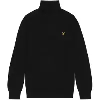 Lyle & Scott Baumwolle-Merino Rollkragenpullover - Schwarz