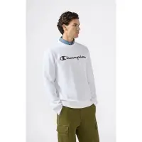 Champion Kapuzensweatshirt "BASICS Fleece Crewneck Sweatshirt Large Logo", mit Baumwolle und Polyester, Langarm-Ausführung, gerader Abschluss