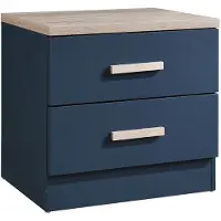 Vente-unique Nachttisch Skaido Blau Naturfarben Hell 50 cm
