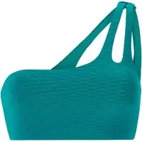 Protest Bikini Oberteil Damen MIXMarlea One-Shoulder Bandeau Peacock Green-40