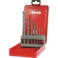 RUKO Schlagbohrer mit Hartmetallspitze und Zylinderschaft in Industriekassette - 205256