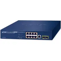 Planet IPv6/IPv4 - 8-Port Managed L2/L4 Gigabit Ethernet (10/100/1000) Power over Ethernet (PoE) 1U Blau (GS-4210-8UP2S)